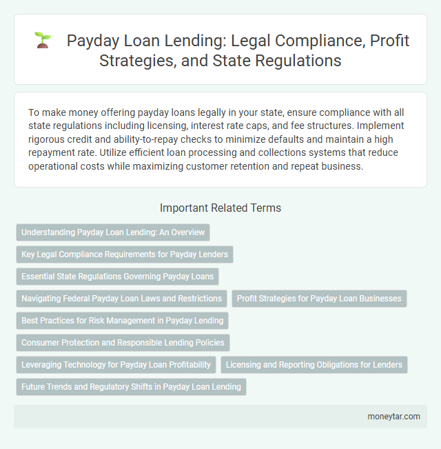 Payday Loan Lending: Legal Compliance, Profit Strategies, and State Regulations