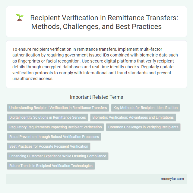 Recipient Verification in Remittance Transfers: Methods, Challenges, and Best Practices