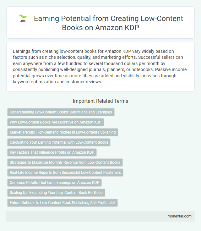 Earning Potential from Creating Low-Content Books on Amazon KDP