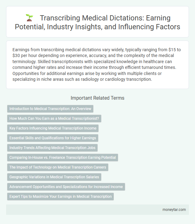 Transcribing Medical Dictations: Earning Potential, Industry Insights, and Influencing Factors