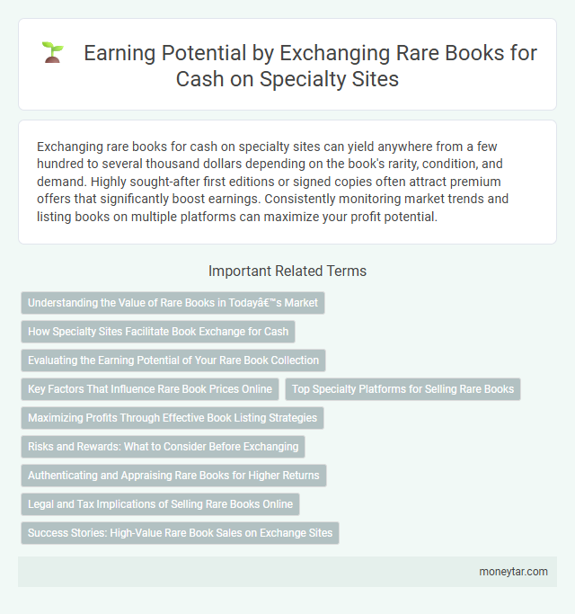 Earning Potential by Exchanging Rare Books for Cash on Specialty Sites