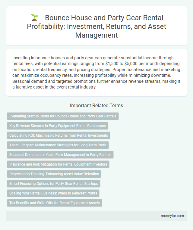 Bounce House and Party Gear Rental Profitability: Investment, Returns, and Asset Management
