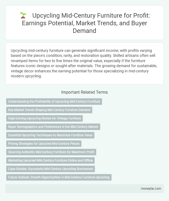 Upcycling Mid-Century Furniture for Profit: Earnings Potential, Market Trends, and Buyer Demand