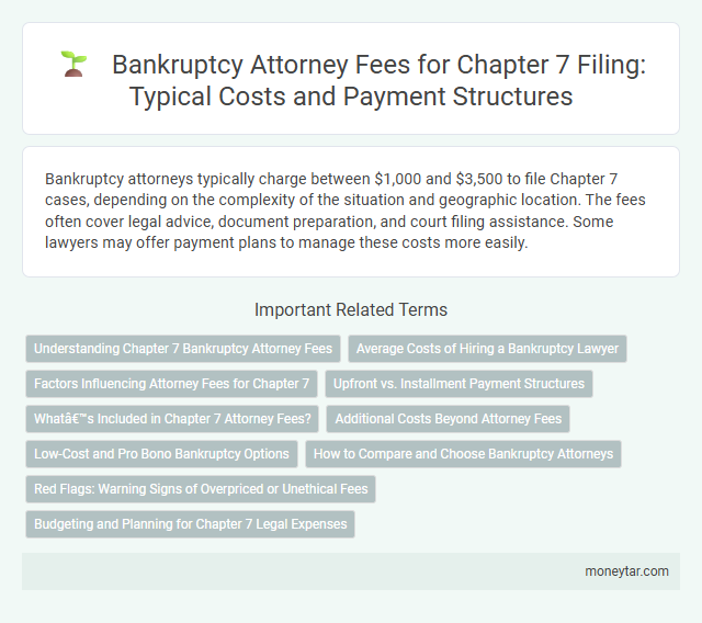 Bankruptcy Attorney Fees for Chapter 7 Filing: Typical Costs and Payment Structures
