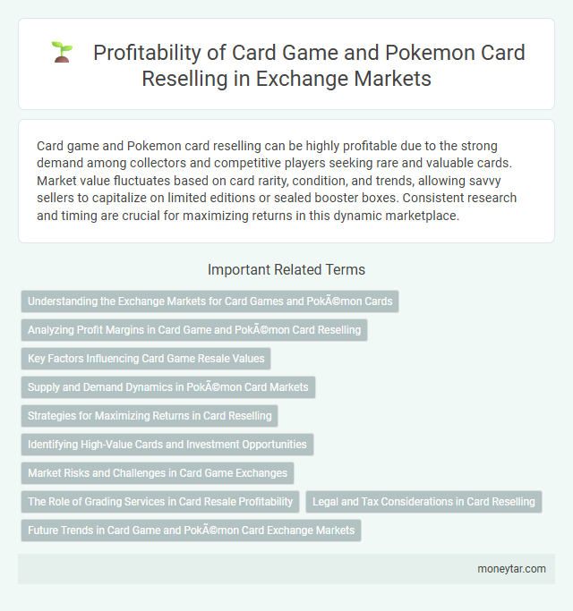 Profitability of Card Game and Pokemon Card Reselling in Exchange Markets