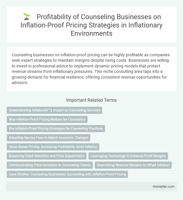 Profitability of Counseling Businesses on Inflation-Proof Pricing Strategies in Inflationary Environments