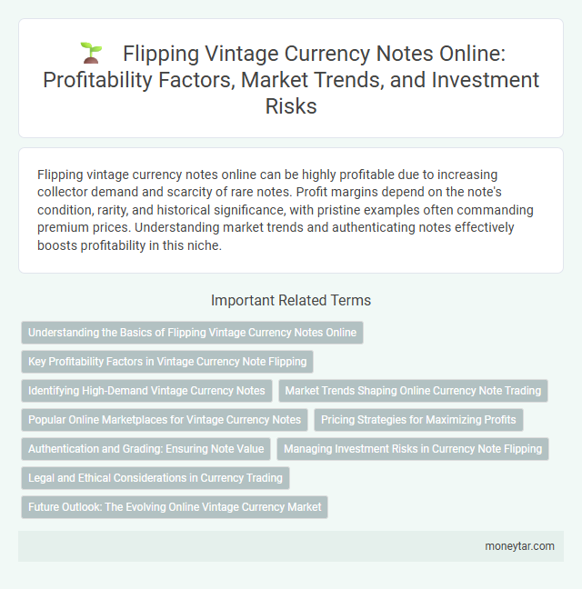 Flipping Vintage Currency Notes Online: Profitability Factors, Market Trends, and Investment Risks