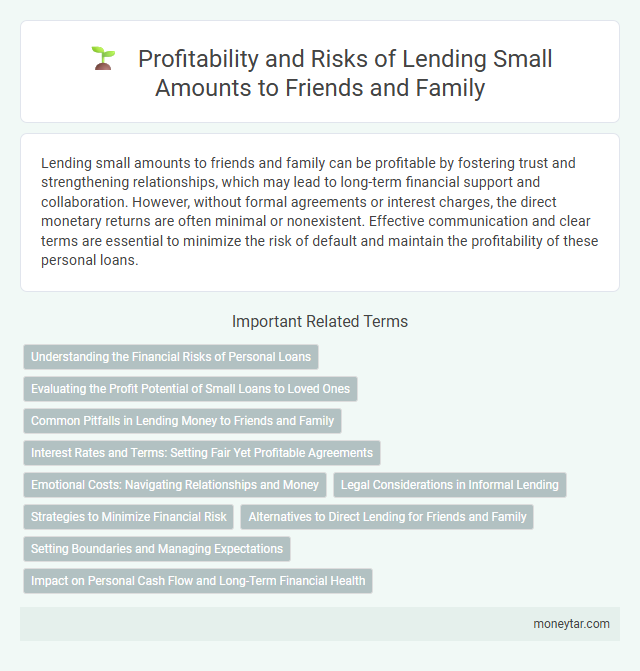 Profitability and Risks of Lending Small Amounts to Friends and Family