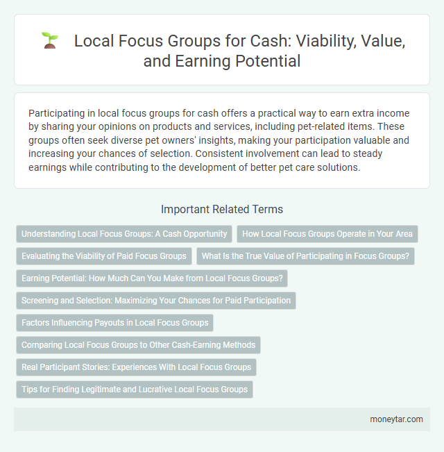 Local Focus Groups for Cash: Viability, Value, and Earning Potential