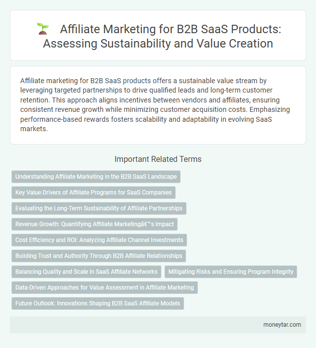 Affiliate Marketing for B2B SaaS Products: Assessing Sustainability and Value Creation