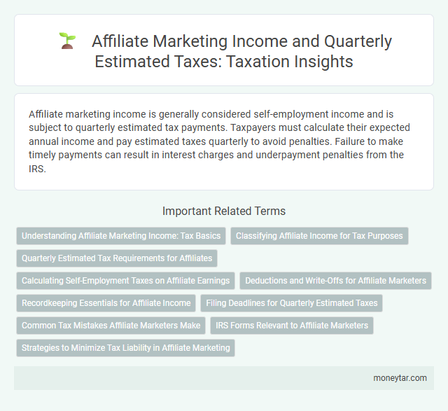Affiliate Marketing Income and Quarterly Estimated Taxes: Taxation Insights