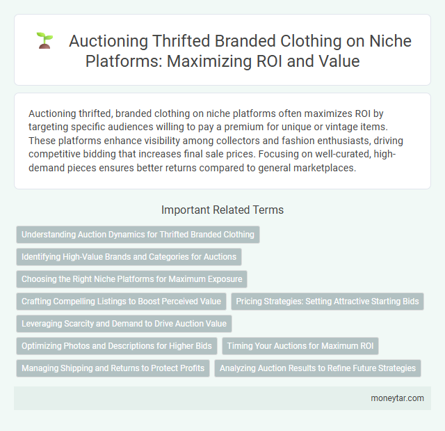 Auctioning Thrifted Branded Clothing on Niche Platforms: Maximizing ROI and Value