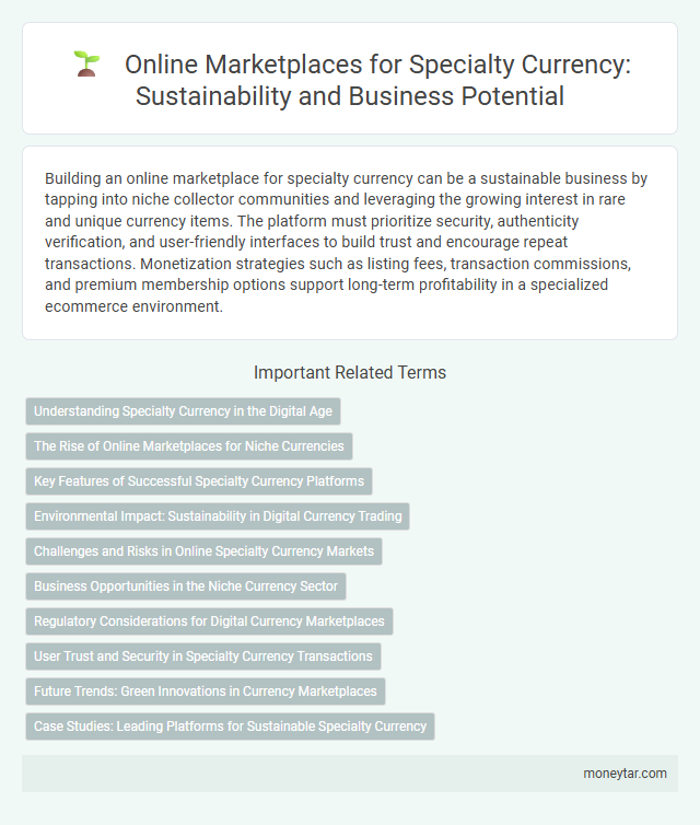 Online Marketplaces for Specialty Currency: Sustainability and Business Potential