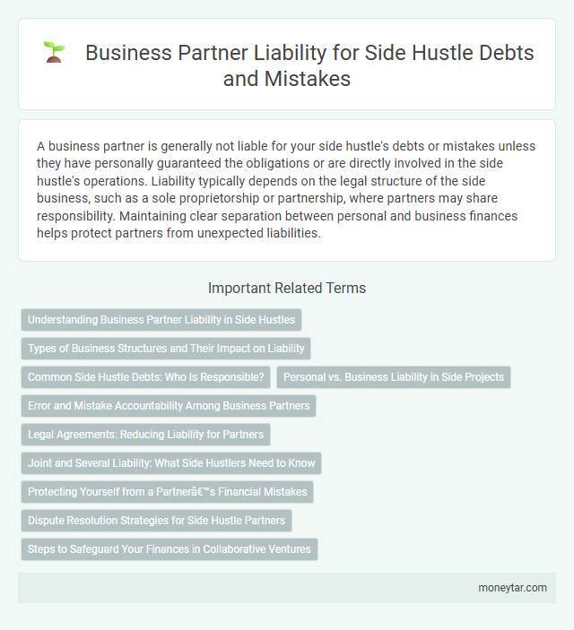 Business Partner Liability for Side Hustle Debts and Mistakes