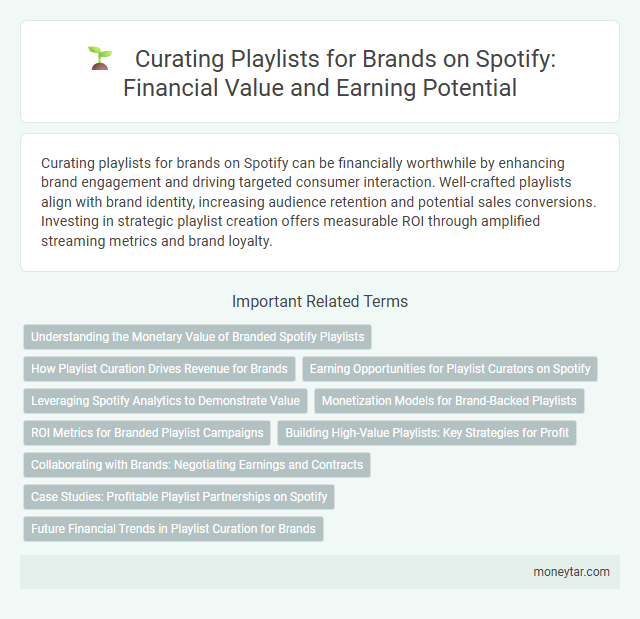 Curating Playlists for Brands on Spotify: Financial Value and Earning Potential