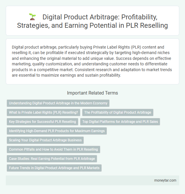 Digital Product Arbitrage: Profitability, Strategies, and Earning Potential in PLR Reselling