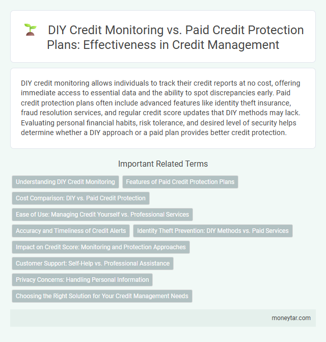 DIY Credit Monitoring vs. Paid Credit Protection Plans: Effectiveness in Credit Management