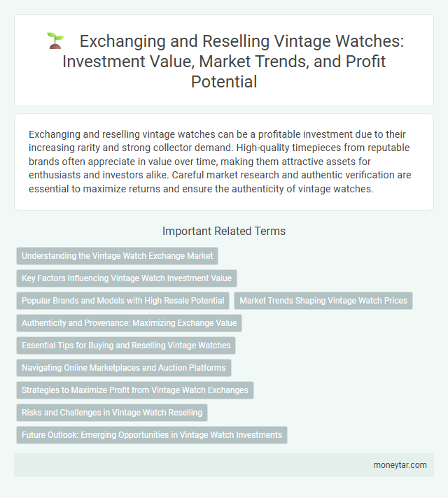Exchanging and Reselling Vintage Watches: Investment Value, Market Trends, and Profit Potential