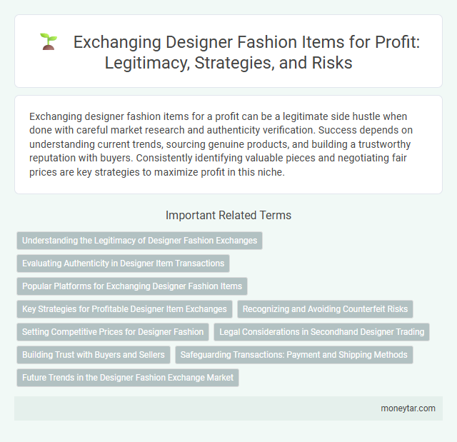 Exchanging Designer Fashion Items for Profit: Legitimacy, Strategies, and Risks