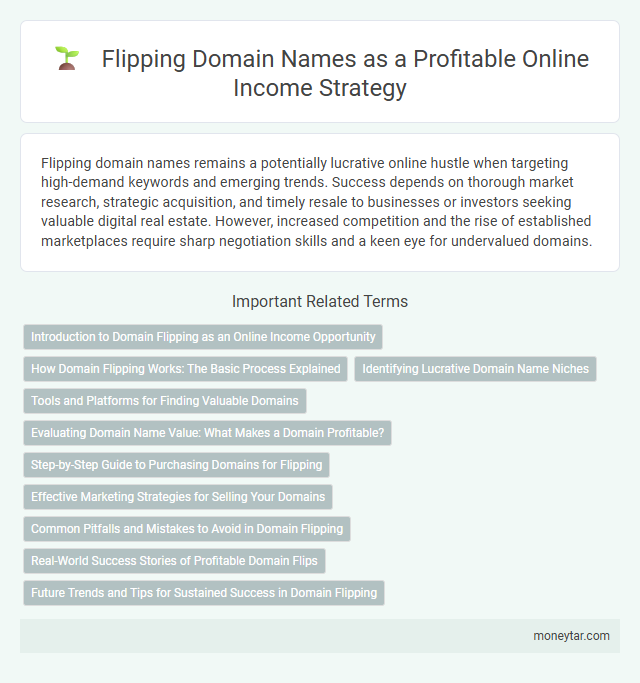 Flipping Domain Names as a Profitable Online Income Strategy
