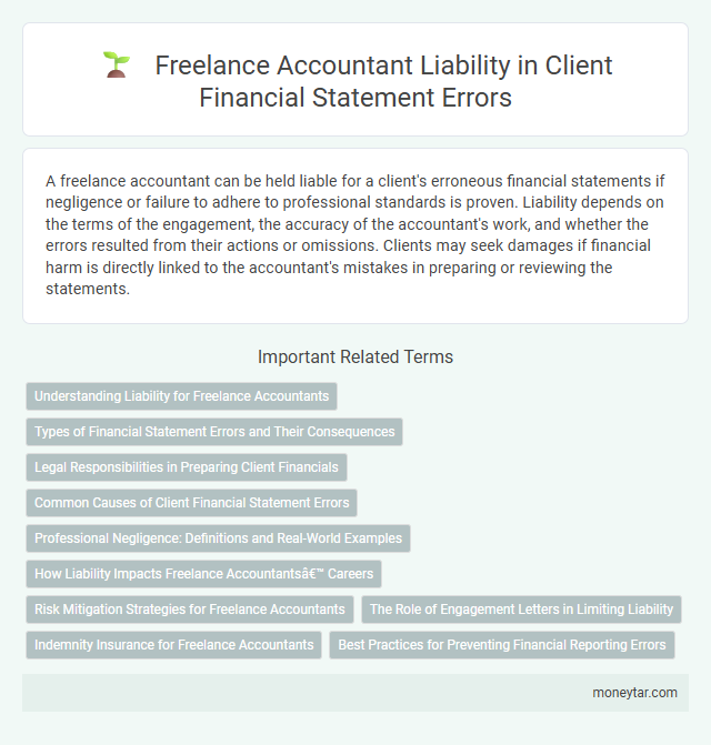 Freelance Accountant Liability in Client Financial Statement Errors