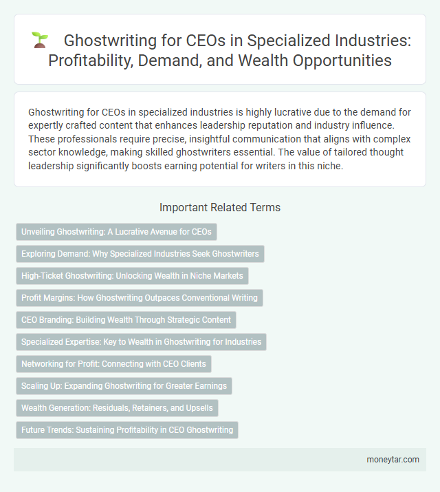 Ghostwriting for CEOs in Specialized Industries: Profitability, Demand, and Wealth Opportunities