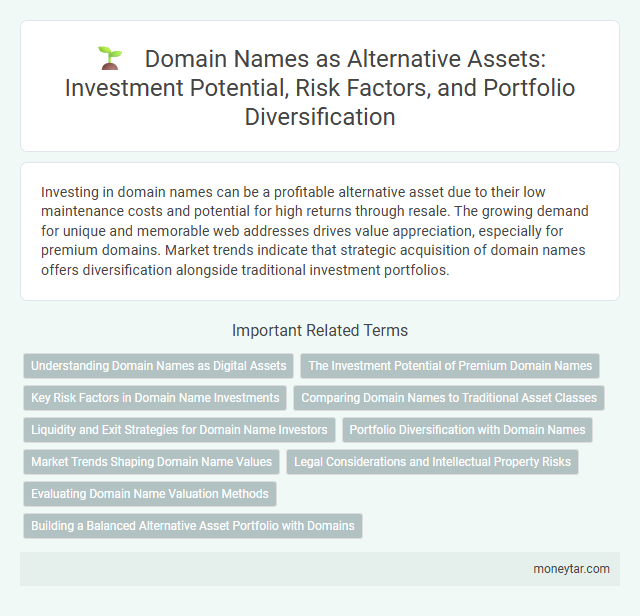 Domain Names as Alternative Assets: Investment Potential, Risk Factors, and Portfolio Diversification
