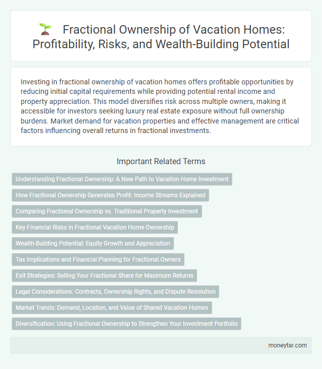 Fractional Ownership of Vacation Homes: Profitability, Risks, and Wealth-Building Potential