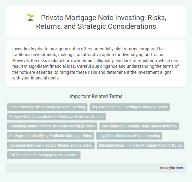 Private Mortgage Note Investing: Risks, Returns, and Strategic Considerations