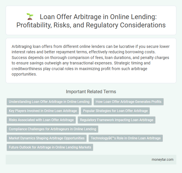 Loan Offer Arbitrage in Online Lending: Profitability, Risks, and Regulatory Considerations