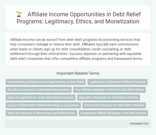 Affiliate Income Opportunities in Debt Relief Programs: Legitimacy, Ethics, and Monetization