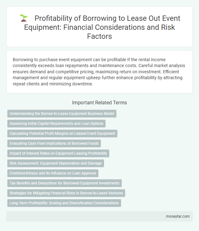 Profitability of Borrowing to Lease Out Event Equipment: Financial Considerations and Risk Factors