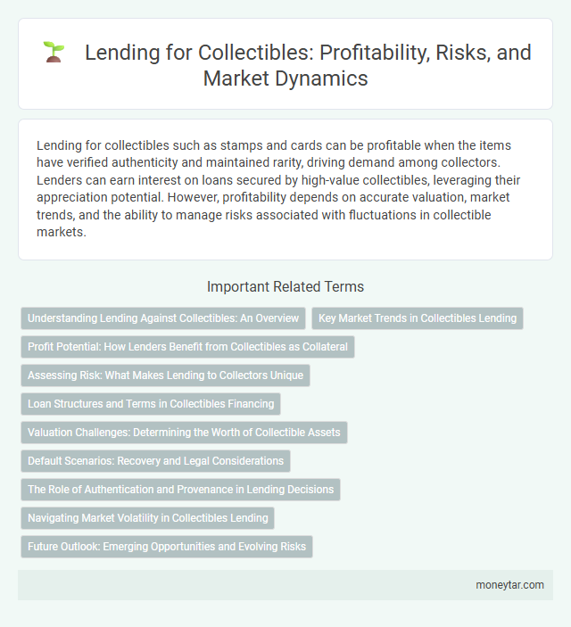 Lending for Collectibles: Profitability, Risks, and Market Dynamics