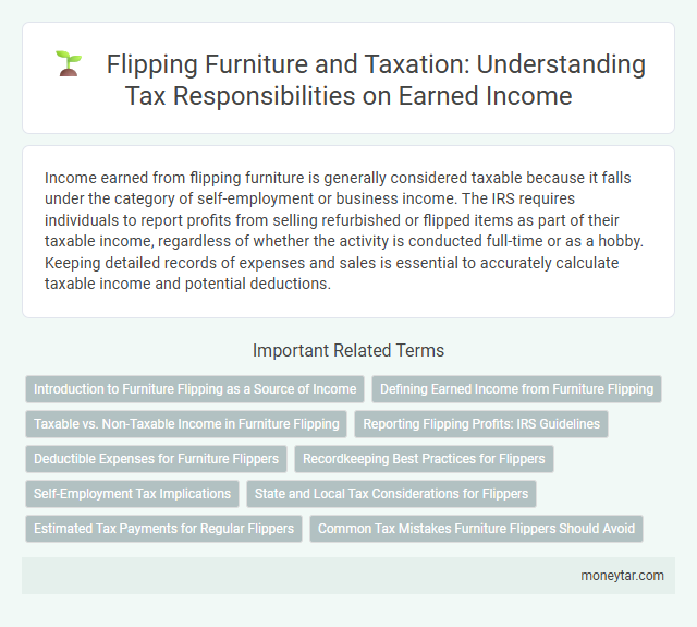 Flipping Furniture and Taxation: Understanding Tax Responsibilities on Earned Income