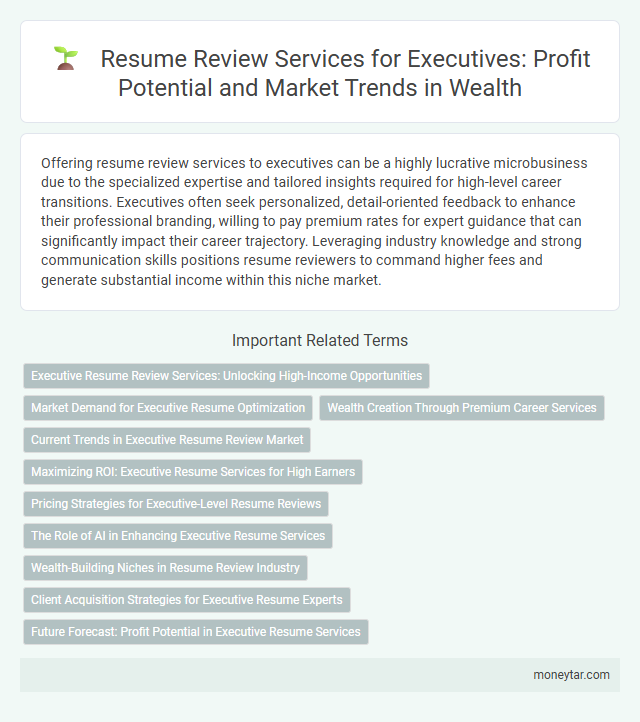 Resume Review Services for Executives: Profit Potential and Market Trends in Wealth