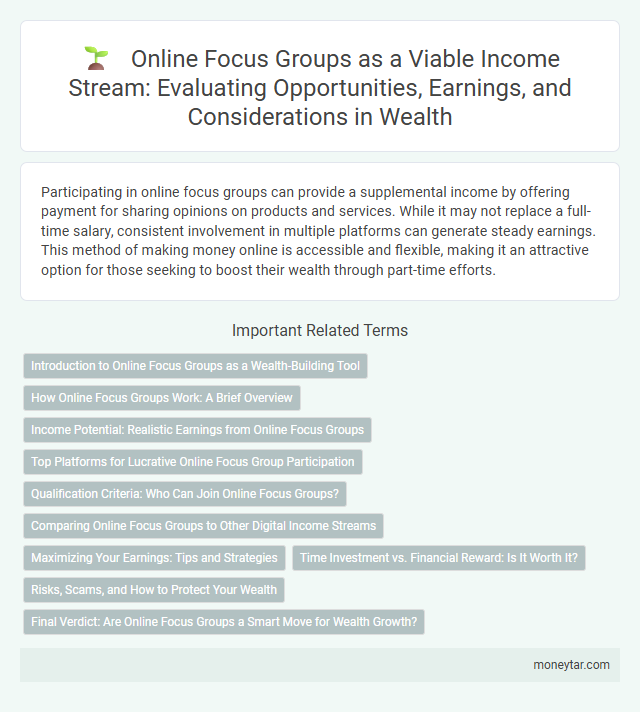 Online Focus Groups as a Viable Income Stream: Evaluating Opportunities, Earnings, and Considerations in Wealth