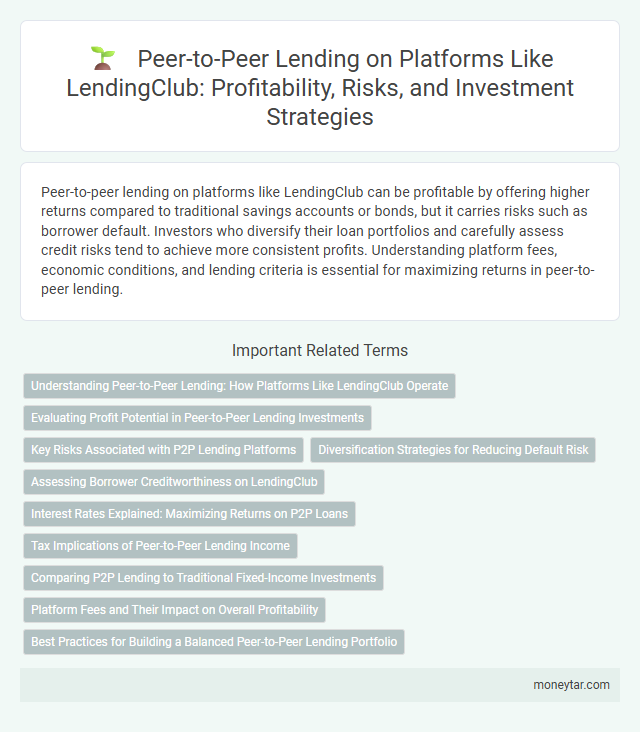 Peer-to-Peer Lending on Platforms Like LendingClub: Profitability, Risks, and Investment Strategies