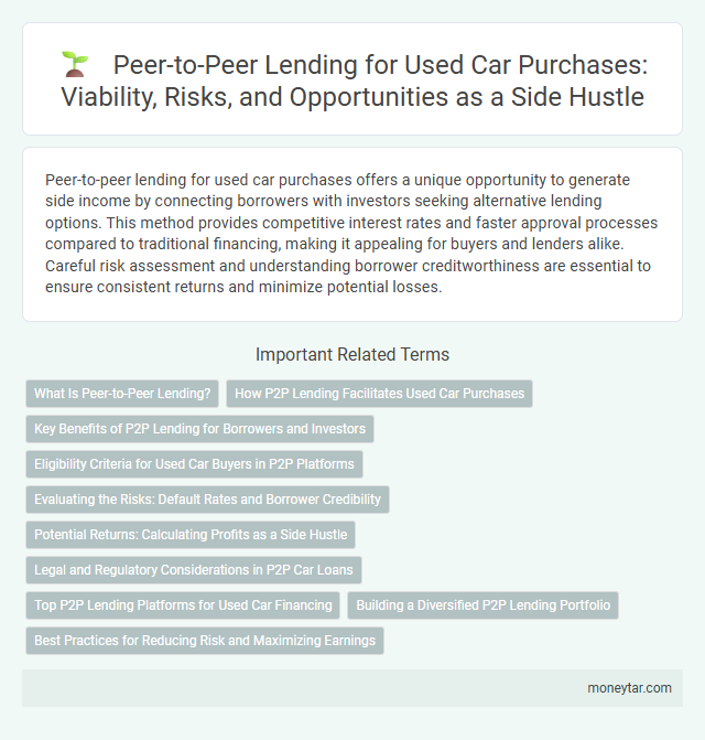 Peer-to-Peer Lending for Used Car Purchases: Viability, Risks, and Opportunities as a Side Hustle
