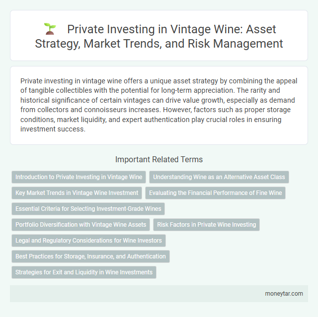 Private Investing in Vintage Wine: Asset Strategy, Market Trends, and Risk Management