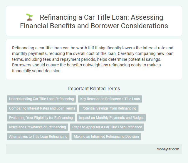 Refinancing a Car Title Loan: Assessing Financial Benefits and Borrower Considerations