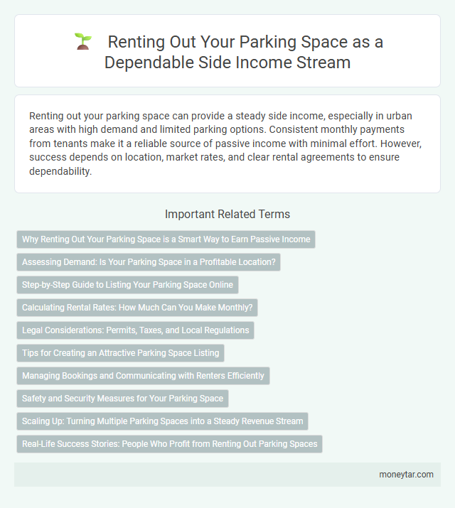 Renting Out Your Parking Space as a Dependable Side Income Stream