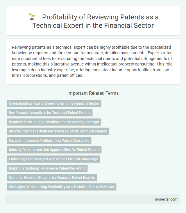 Profitability of Reviewing Patents as a Technical Expert in the Financial Sector