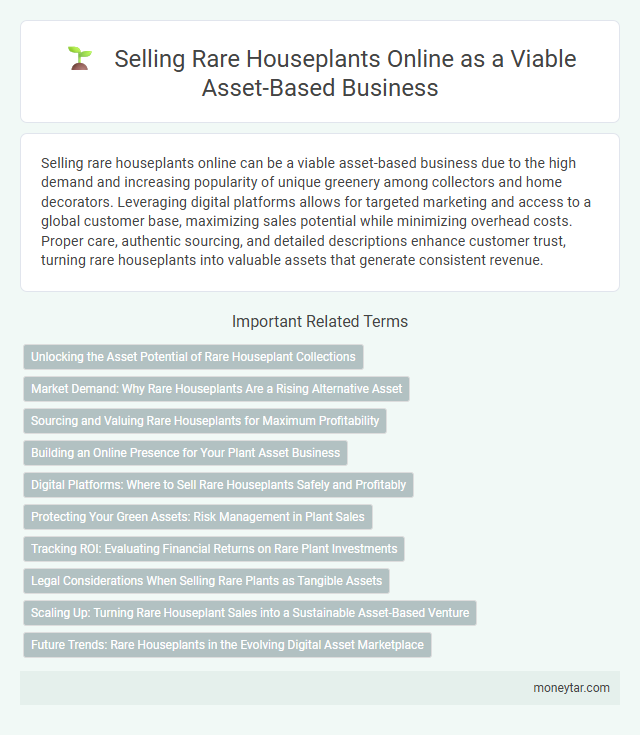 Selling Rare Houseplants Online as a Viable Asset-Based Business