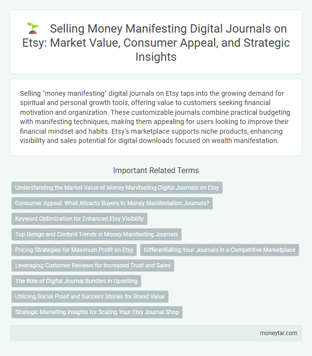 Selling Money Manifesting Digital Journals on Etsy: Market Value, Consumer Appeal, and Strategic Insights