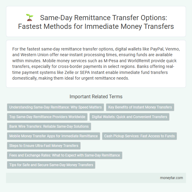 Same-Day Remittance Transfer Options: Fastest Methods for Immediate Money Transfers