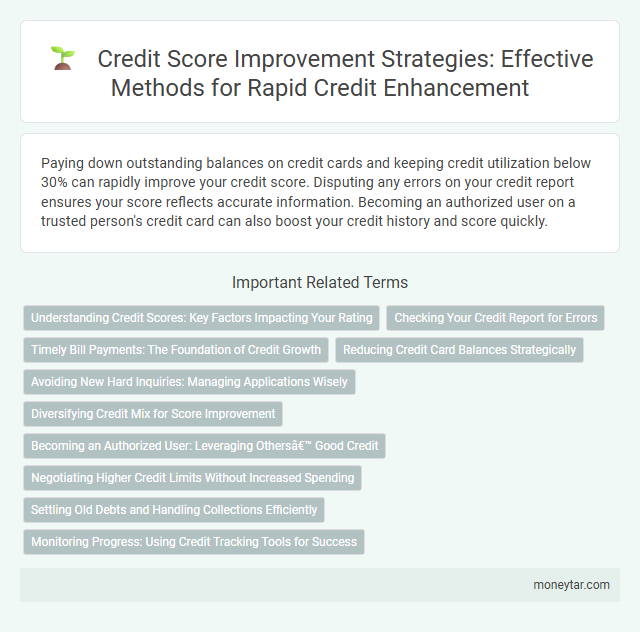 Credit Score Improvement Strategies: Effective Methods for Rapid Credit Enhancement