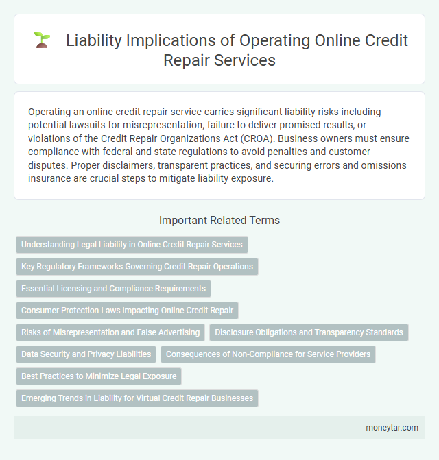 Liability Implications of Operating Online Credit Repair Services