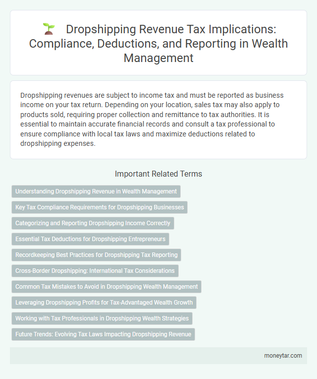 Dropshipping Revenue Tax Implications: Compliance, Deductions, and Reporting in Wealth Management