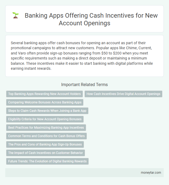 Banking Apps Offering Cash Incentives for New Account Openings