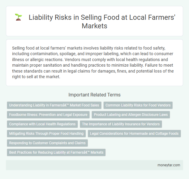 Liability Risks in Selling Food at Local Farmers' Markets
